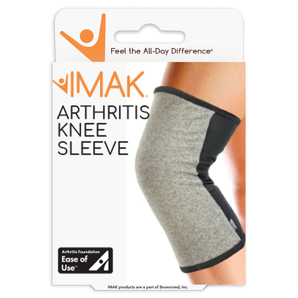 Imak Arthritis Compression Knee Sleeve, Large-Knee Support Imak� Feel the All-Day Difference� Large Without Fastening 19 to 21 Inch Thigh Circumference Left or Right Knee