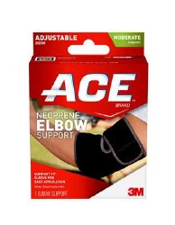 3M� Ace� Elbow Support, Breathable, Adjustable-Elbow Support 3M� Ace� One Size Fits Most Pull-On Sleeve Left or Right Elbow Black