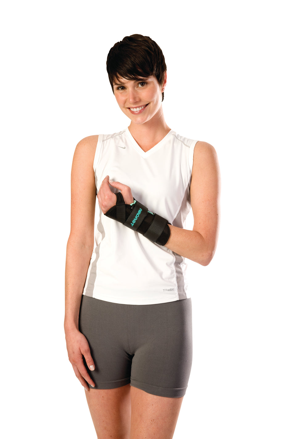 AirCast� A2� Right Wrist Brace With Thumb Spica, Medium-Wrist Brace with Thumb Spica AirCast� A2� Aluminum / Foam / Nylon Right Hand Black Medium