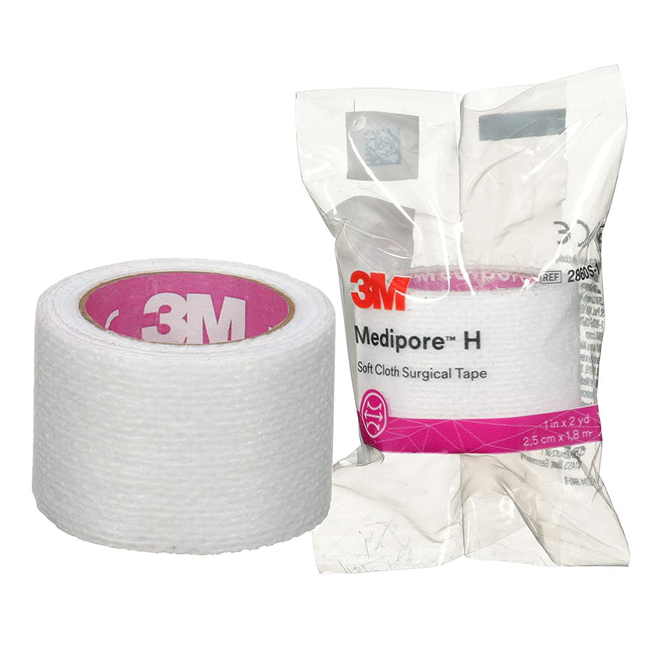 3M� Medipore� H Medical Tape, 1 Inch x 2 Yard-Perforated Medical Tape 3M� Medipore� H White 1 Inch X 2 Yard Soft Cloth NonSterile