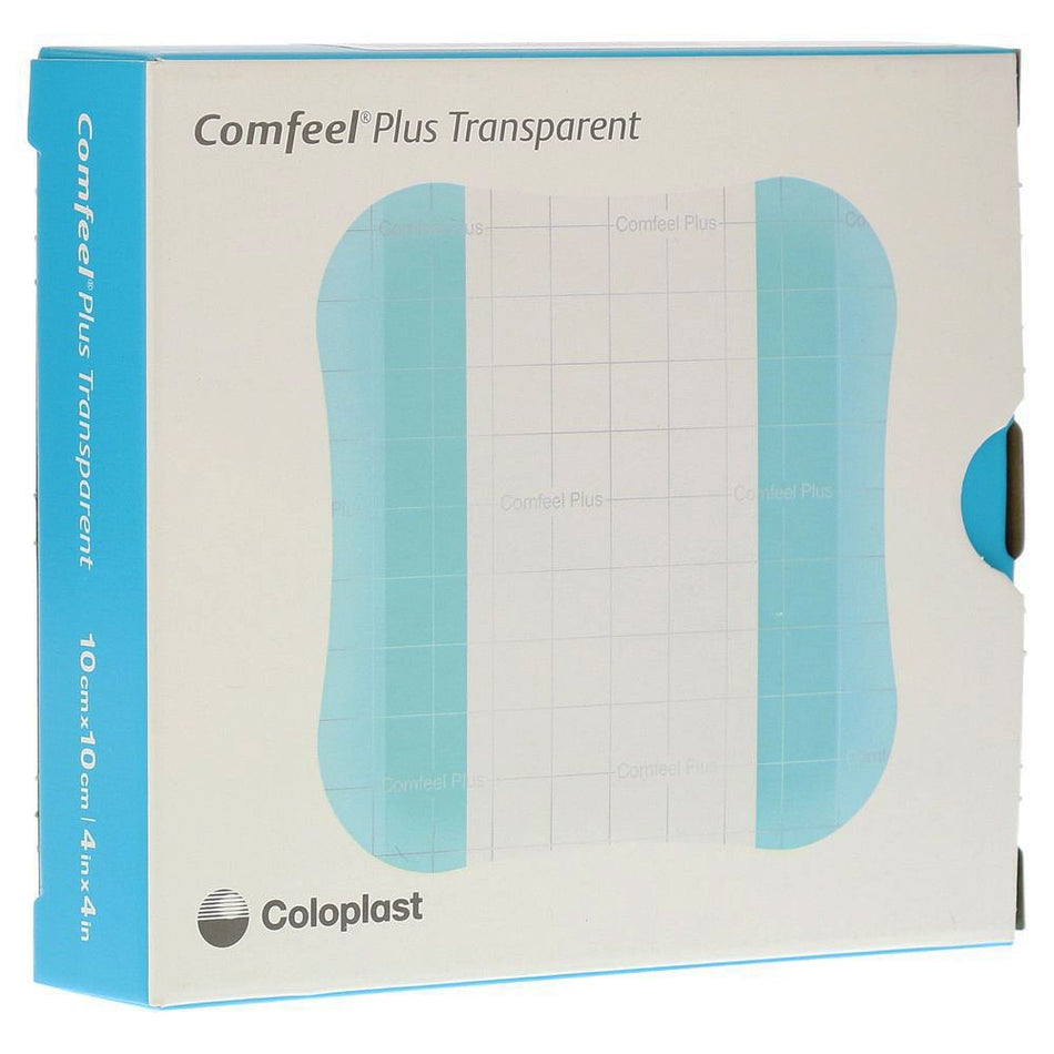 Comfeel� Plus Transparent Hydrocolloid Dressing, 4 x 4 Inch-Thin Hydrocolloid Dressing Comfeel� Plus Transparent Thin Film Backing 4 X 4 Inch Square Hydrocolloid / Sodium Carboxymethylcellulose (CMC) / Film