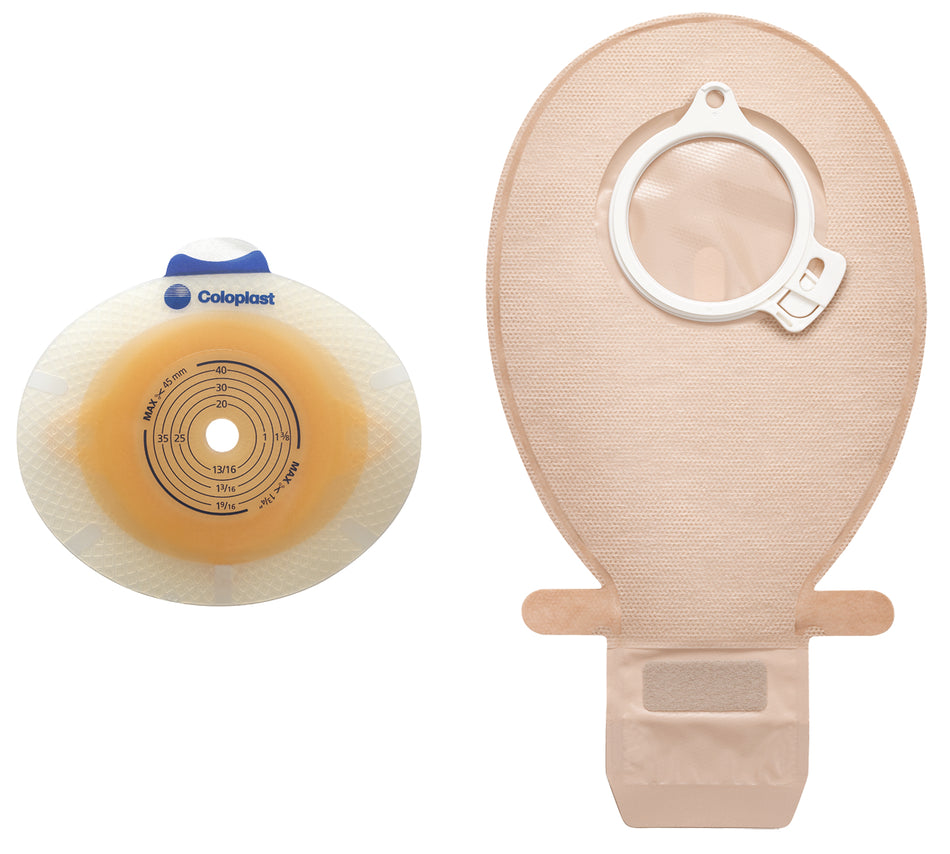 SenSura� Click Ostomy Barrier With 7/8 Inch Stoma Opening-"Ostomy Barrier SenSura� Click Precut, Extra Extended Wear Double Layer Adhesive 40 mm Flange Green Code System 7/8 Inch Opening"