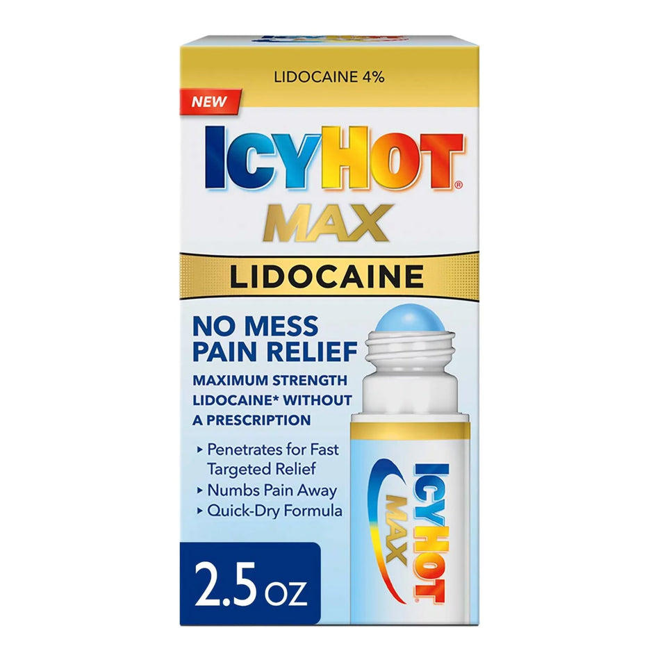 Icy Hot Max No Mess Pain Relief-Topical Pain Relief Icy Hot� Lidocaine 2.5 oz.