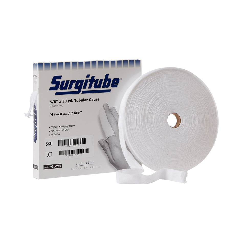 Surgitube� Tubular Retainer Dressing, Size 1, 5/8 Inch x 50 Yard-Tubular Retainer Dressing Surgitube� Cotton 5/8 Inch X 50 Yard Size 1 White Small Finger / Toe NonSterile