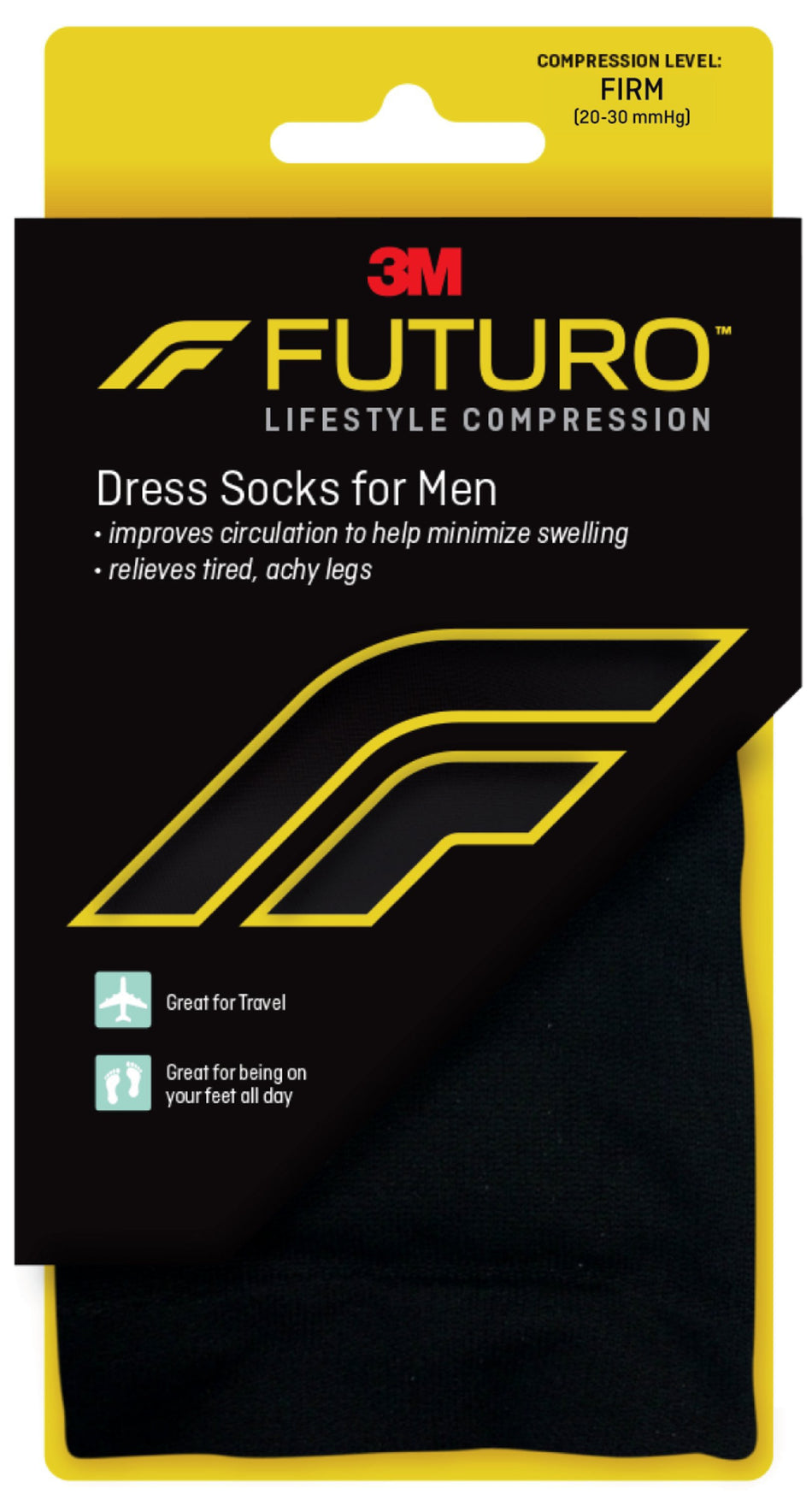 3M� Futuro� Compression Socks for Men-Compression Socks 3M� Futuro� Knee High Medium Black Closed Toe