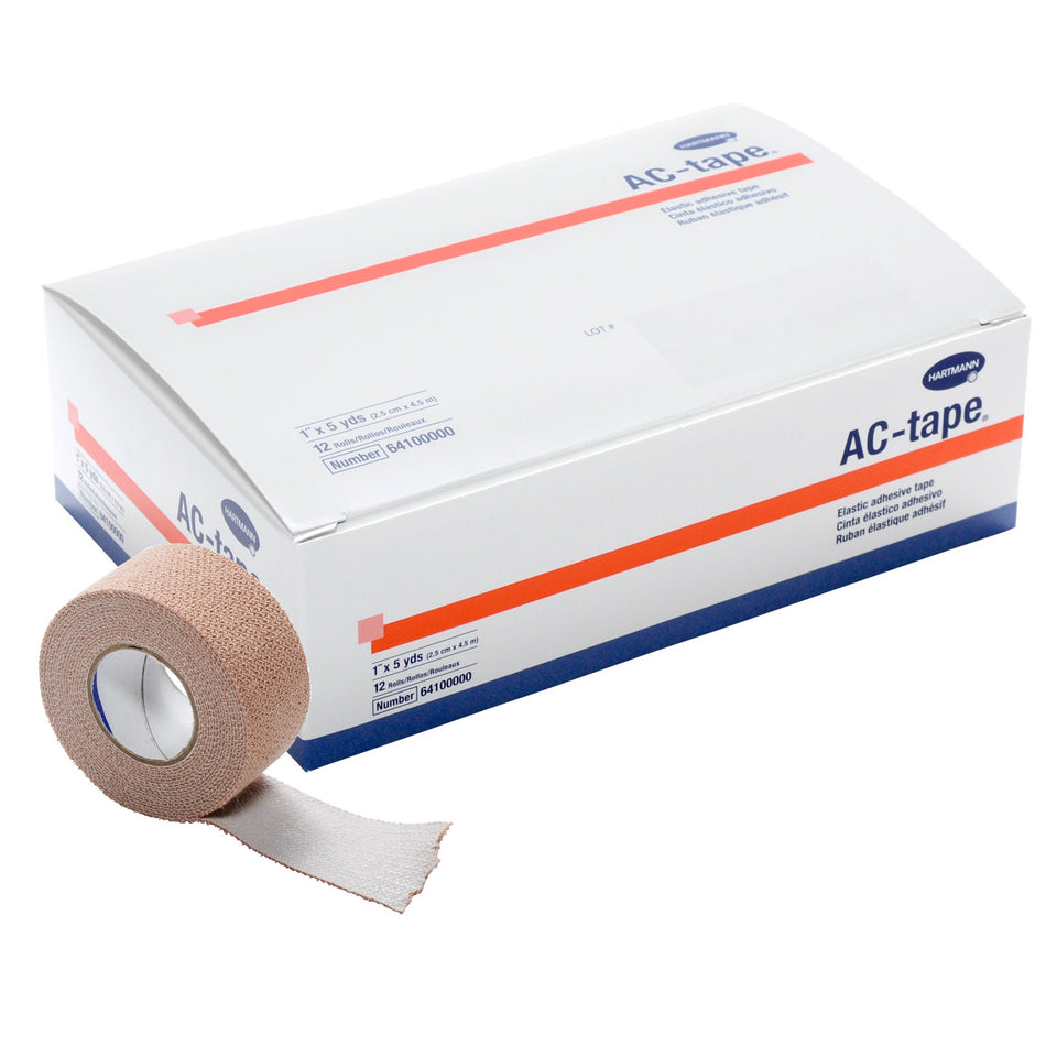 AC-tape� Cotton Elastic Tape, 1 Inch x 5 Yard, Tan-Athletic Tape AC-tape� Tan 1 Inch X 5 Yard Cotton NonSterile