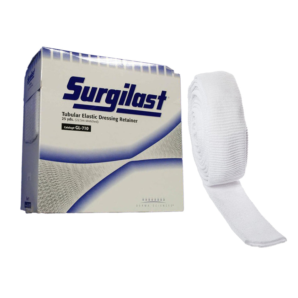 Surgilast� Elastic Net Retainer Dressing, Size 9, 25 Yard-Elastic Net Retainer Dressing Surgilast� Tubular Elastic 25 Yard Size 9 White Large Chest / Back / Perineum / Axilla NonSterile