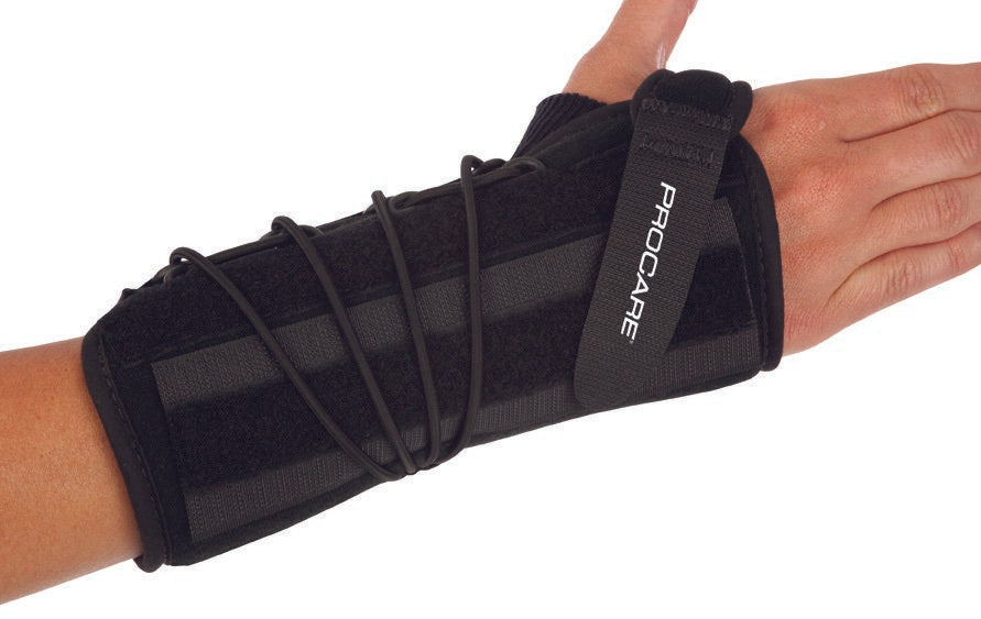 Quick-Fit� Wrist II Left Wrist Brace, One Size Fits Most-Wrist Brace ProCare� Quick-Fit� Wrist II Preformed Aluminum / Foam / Nylon Left Hand Black One Size Fits Most