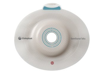 SenSura� Mio Click Ostomy Barrier With 1 1/8 Inch Stoma Opening-"Ostomy Barrier SenSura� Mio Click Precut, Standard Wear Elastic Adhesive 50 mm Flange Red Code System 1-1/8 Inch Opening"