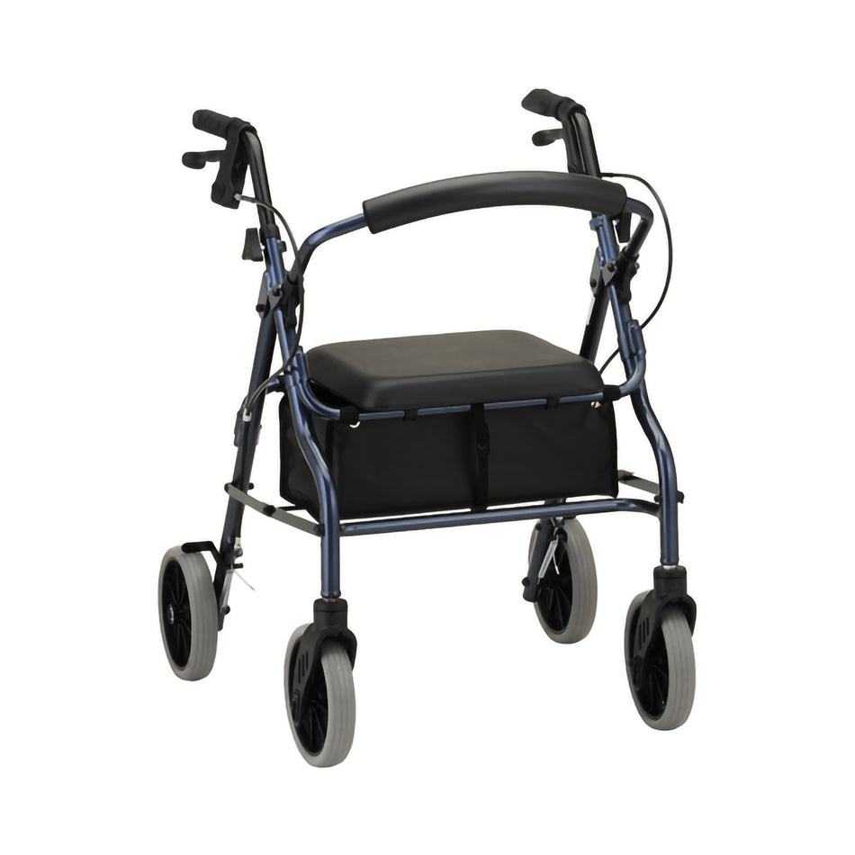 Zoom 20 Four-Wheel Rollator-4 Wheel Rollator Zoom 20 Blue Adjustable Height / Folding Aluminum Frame