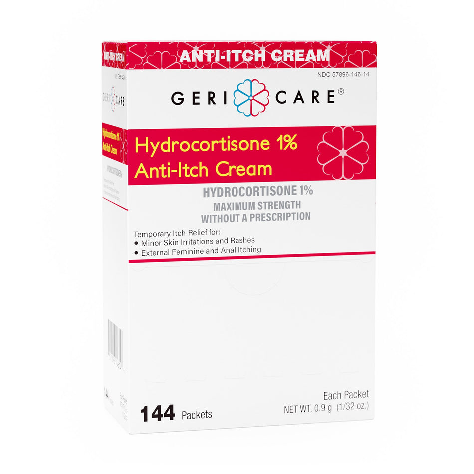 Geri-Care� 1% Hydrocortisone Anti-Itch Cream-Itch Relief Geri-Care� 1% Strength Cream 144 Per Box Individual Packet