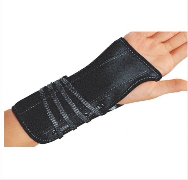 ProCare� Right Wrist Support, Large-Wrist Brace ProCare� Aluminum / Flannel / Suede Right Hand Black Large