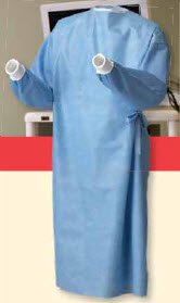 Astound� Reinforced Surgical Gown-Non-Reinforced Surgical Gown with Towel Astound� 3X-Large / X-Long Blue Sterile AAMI Level 3 Disposable