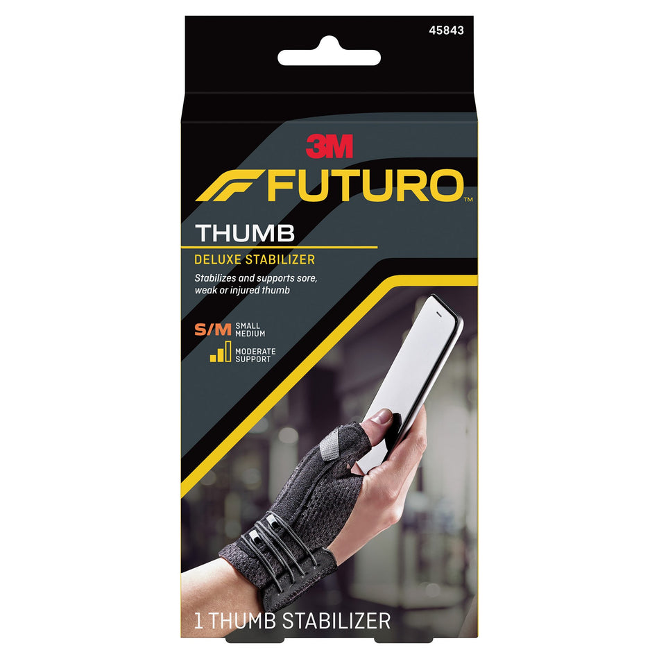 3M� Futuro� Deluxe Thumb Stabilizer, Small / Medium-Thumb Stabilizer 3M� Futuro� Deluxe Adult Small / Medium Lacing System Left or Right Hand Black