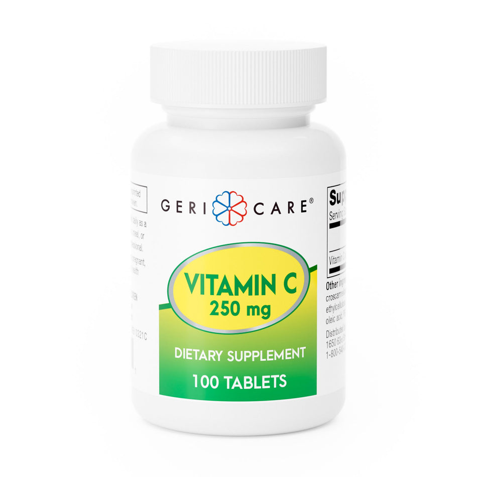 Geri-Care� Ascorbic Acid Vitamin C Supplement-Vitamin C Supplement Geri-Care� Ascorbic Acid 250 mg Strength Tablet 100 per Bottle