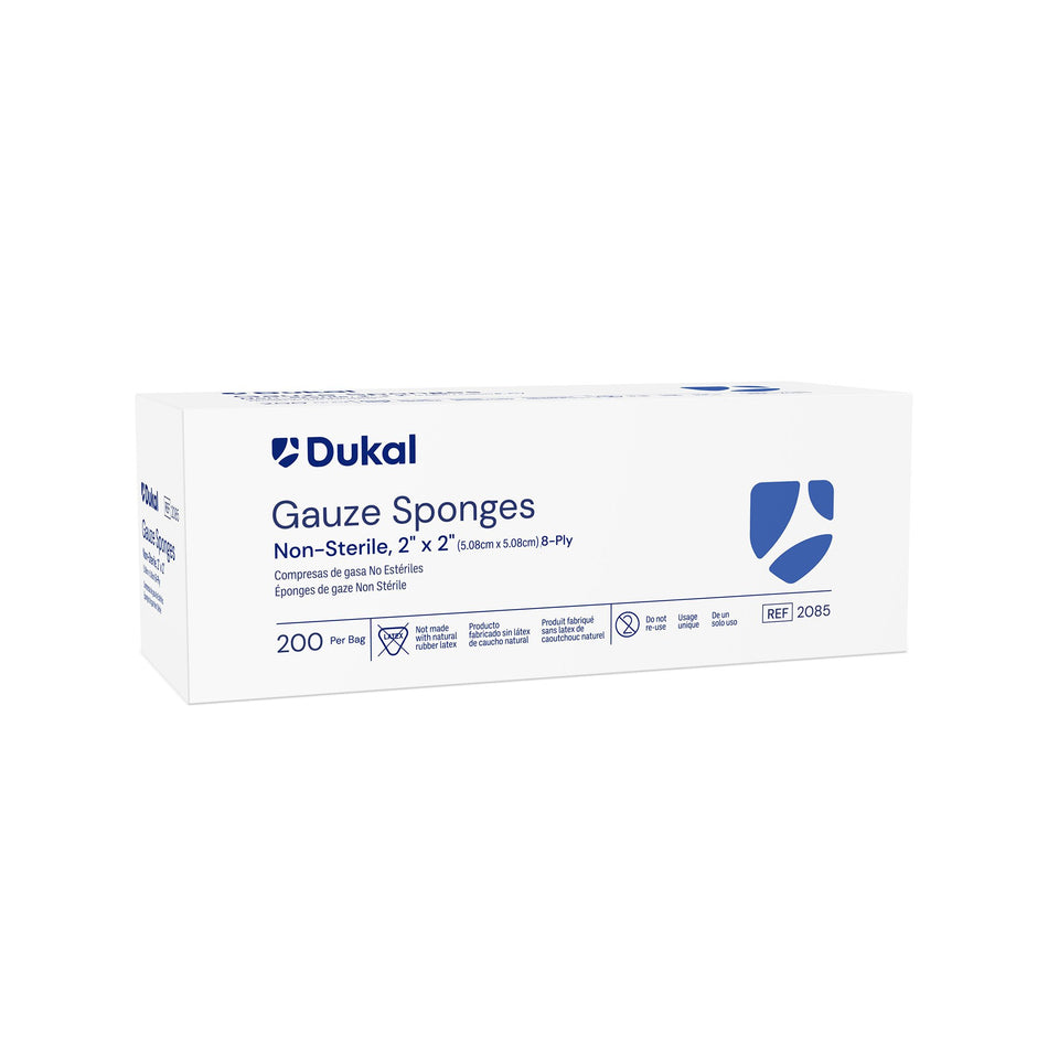 Dukal� Gauze Sponge, 2 x 2 Inch, 8-Ply-Gauze Sponge Dukal� 2 X 2 Inch 8-Ply NonSterile 200 per Pack