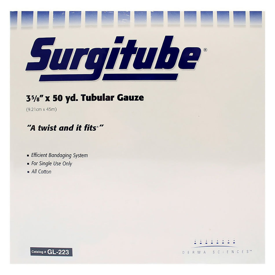 Surgitube� Tubular Retainer Dressing, 3-5/8 Inch x 50 Yard-Tubular Retainer Dressing Surgitube� Cotton 3-5/8 Inch X 50 Yard Size 5 White Leg / Thigh / Head NonSterile