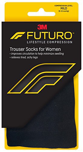 3M� Futuro� Energizing Trouser Socks for Women, Black, Large-Compression Socks 3M� Futuro� Knee High Large Black Closed Toe