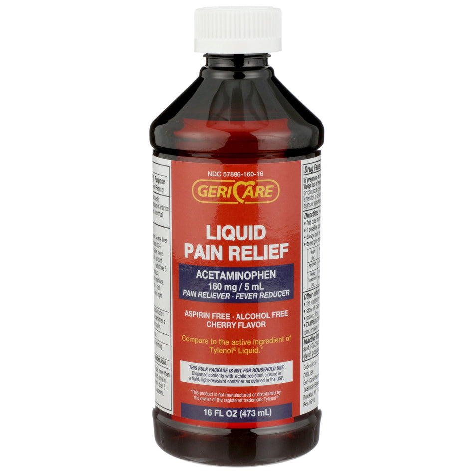 Geri-Care� Acetaminophen Pain Relief, 16 fl. oz.-Pain Relief Geri-Care� 160 mg / 5 mL Strength Acetaminophen Liquid 16 oz.