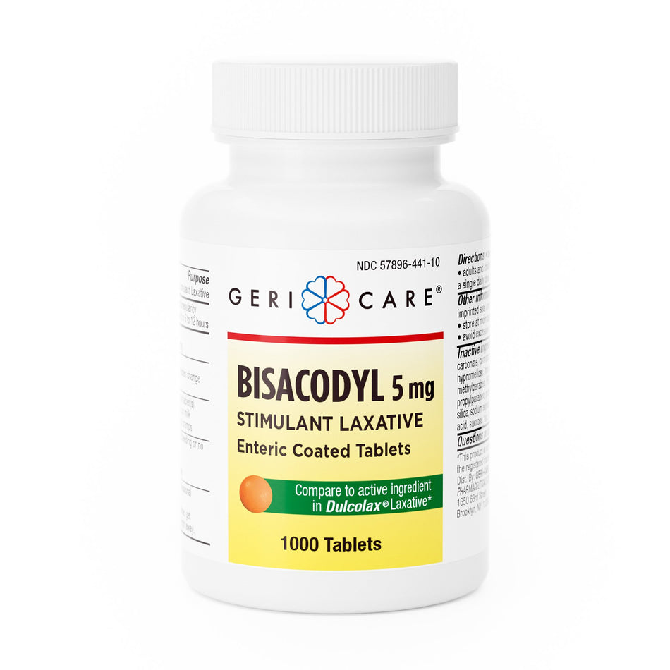 Geri-Care� Bisacodyl Laxative-"Laxative Geri-Care� Unflavored Tablet 1,000 per Bottle 5 mg Strength Bisacodyl USP"