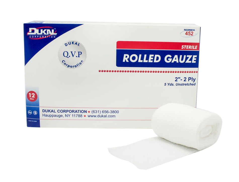 Dukal� Sterile Fluff Bandage Roll, 2 Inch x 5 Yard, 2-Ply-Conforming Bandage Dukal� 2 Inch X 5 Yard 2-Ply Sterile 1 per Pack