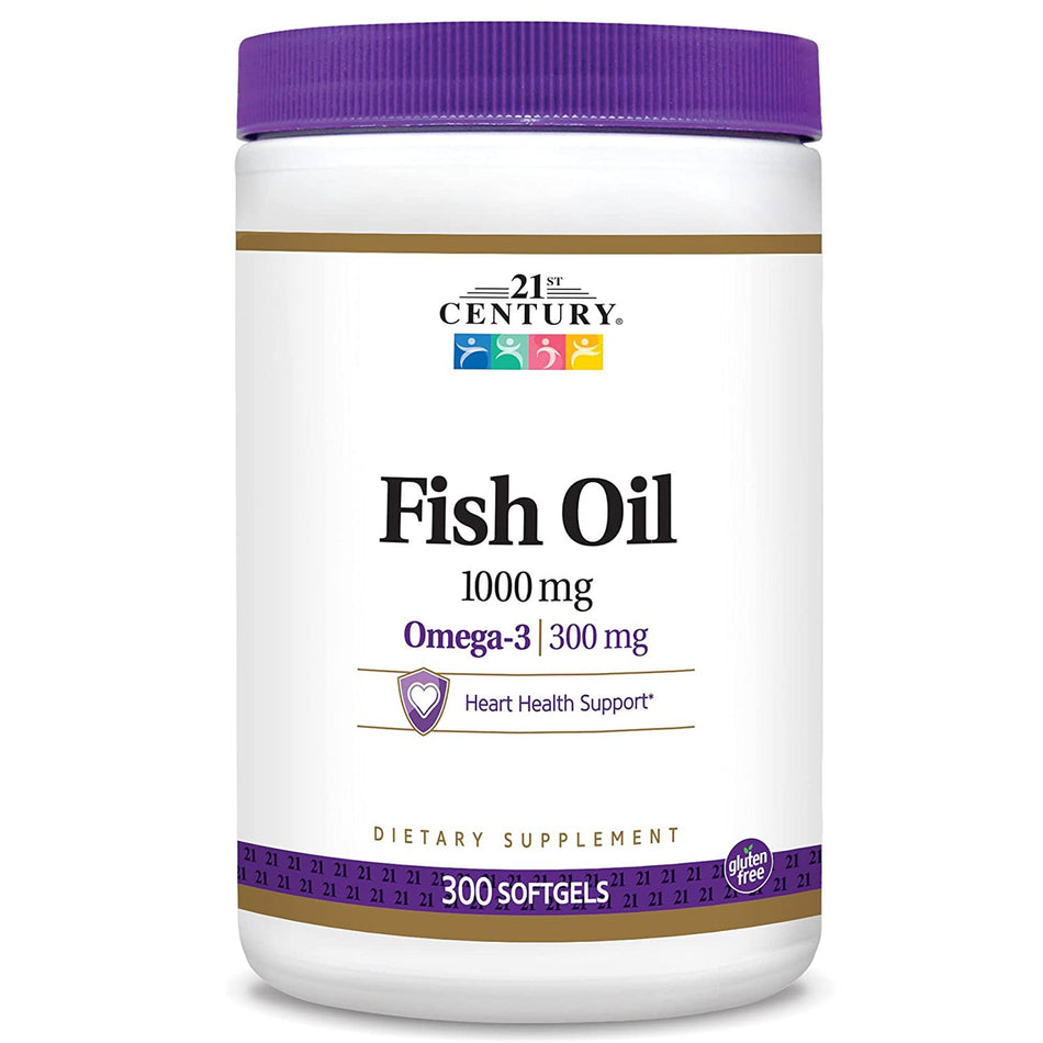 21st Century� Fish Oil Omega 3 Supplement-"Omega 3 Supplement 21st Century� Fish Oil 1,000 mg Strength Softgel 60 per Bottle"