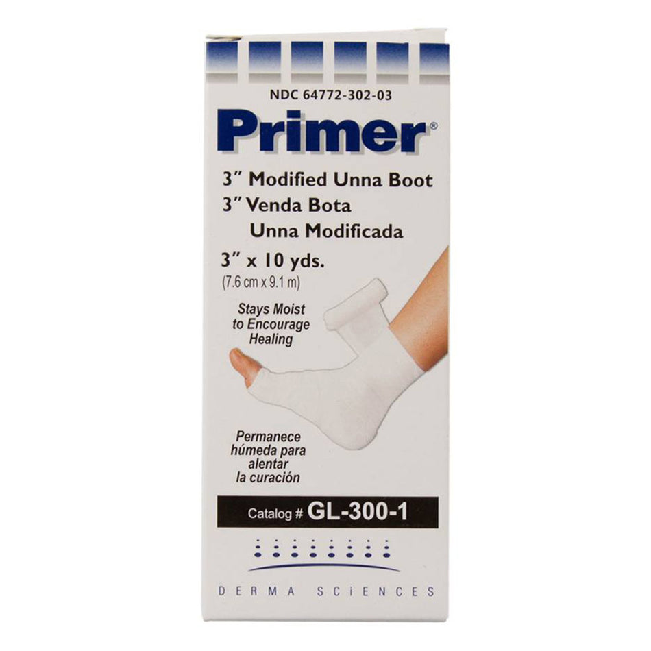 Primer� Unna Boot with Zinc Oxide, 3 Inch x 10 Yard-Unna Boot Primer� Zinc Oxide 3 Inch X 10 Yard