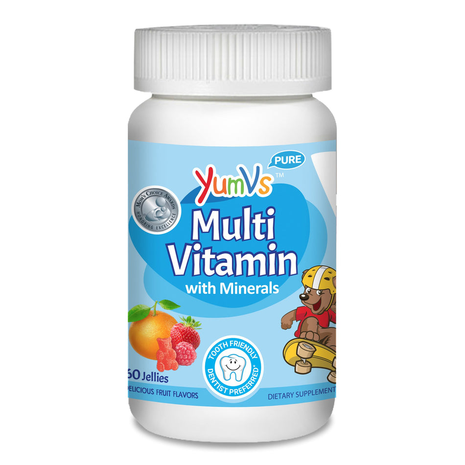 YumV's� Multivitamin Supplement with Minerals-Multivitamin Supplement YumV's� Gummy 60 per Bottle Assorted Fruit Flavor