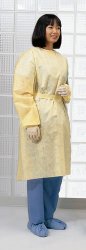 Cardinal Health� Protective Procedure Gown-Protective Procedure Gown One Size Fits Most Yellow NonSterile Not Rated Disposable