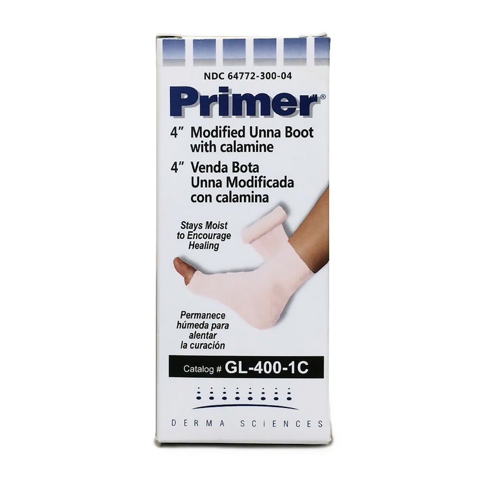 Primer� Unna Boot with Calamine / Zinc Oxide, 4 Inch x 10 Yard-Unna Boot Primer� Zinc Oxide / Calamine 4 Inch X 10 Yard