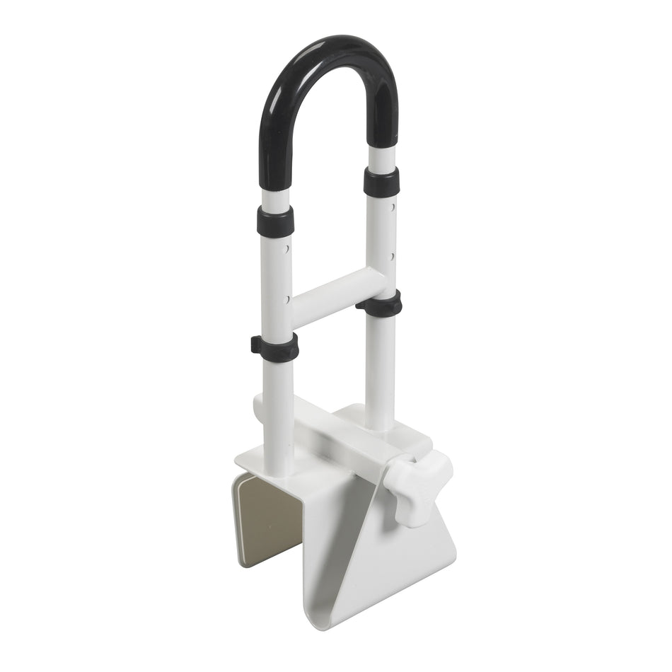 drive� Clamp-On Tub Rail, White Steel, 14� � 17 Inch Height-Bathtub Grab Bar drive� White Steel