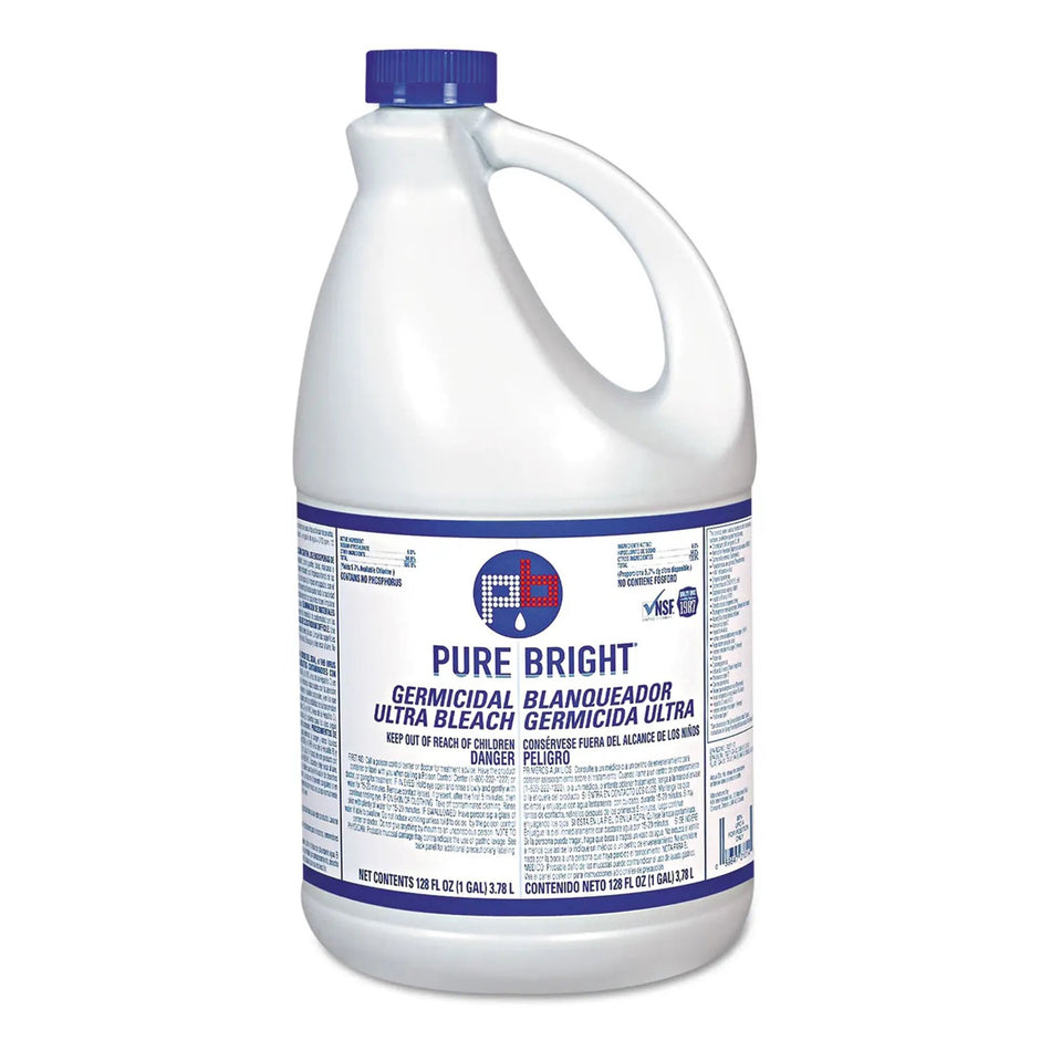 Pure Bright� Germicidal Ultra Bleach, 1 gal.-Pure Bright� Bleach Germicidal Manual Pour Liquid 1 gal. Jug Unscented NonSterile