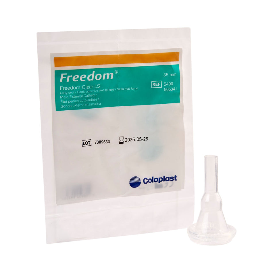 Coloplast Freedom� Clear LS Male External Catheter, Large-Male External Catheter Freedom Clear� LS Self-Adhesive Seal Silicone Large