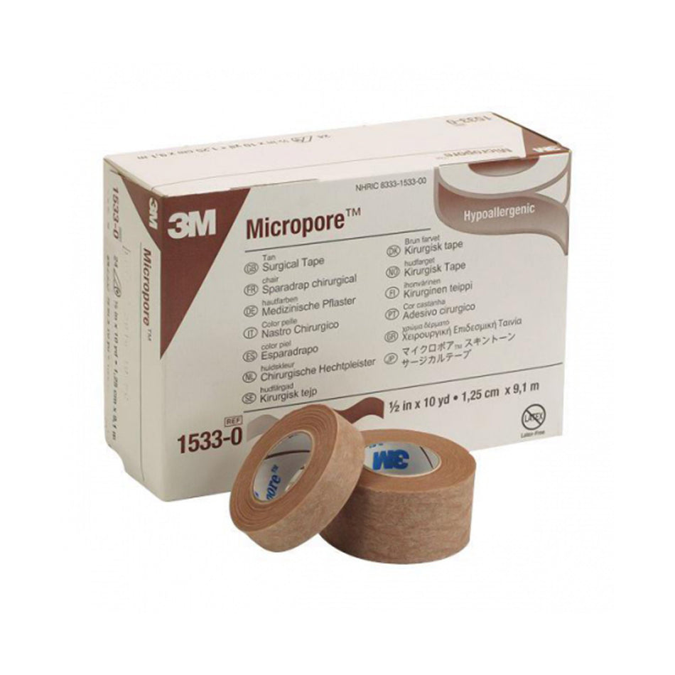 3M� Micropore� Paper Medical Tape, 1/2 Inch x 10 Yard, Tan-Medical Tape 3M� Micropore� Tan 1/2 Inch X 10 Yard Paper NonSterile