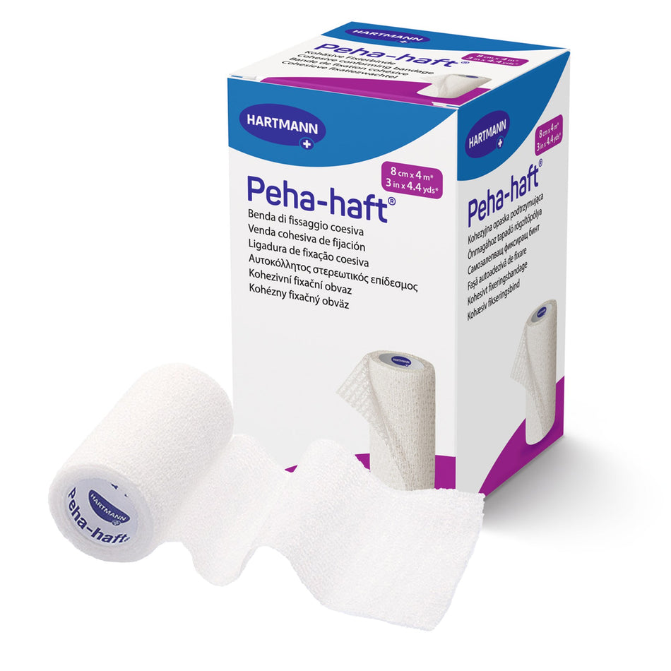 Peha-haft� Self-adherent Closure Absorbent Cohesive Bandage, 3 Inch x 4-1/2 Yard-Absorbent Cohesive Bandage Peha-haft� 3 Inch X 4-1/2 Yard Self-Adherent Closure White NonSterile Standard Compression