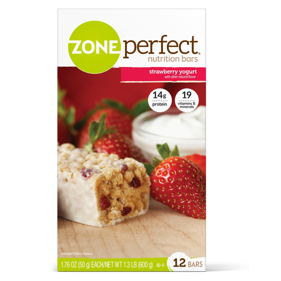 ZonePerfect� Strawberry Yogurt Nutrition Bar-Nutrition Bar ZonePerfect� Strawberry Yogurt Flavor Bar 1.76 oz. Individual Packet