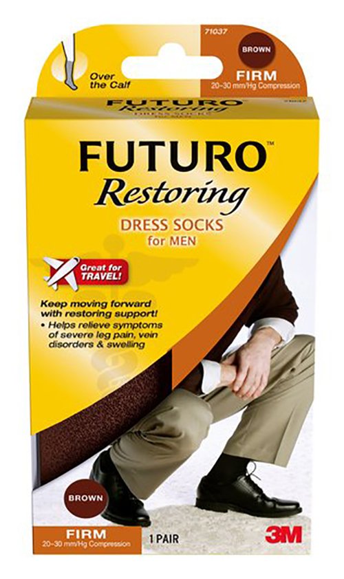 3M� Futuro� Lifestyle Compression Firm Dress Socks for Men, Black, X-Large-Compression Socks 3M� Futuro� Knee High X-Large Black Closed Toe