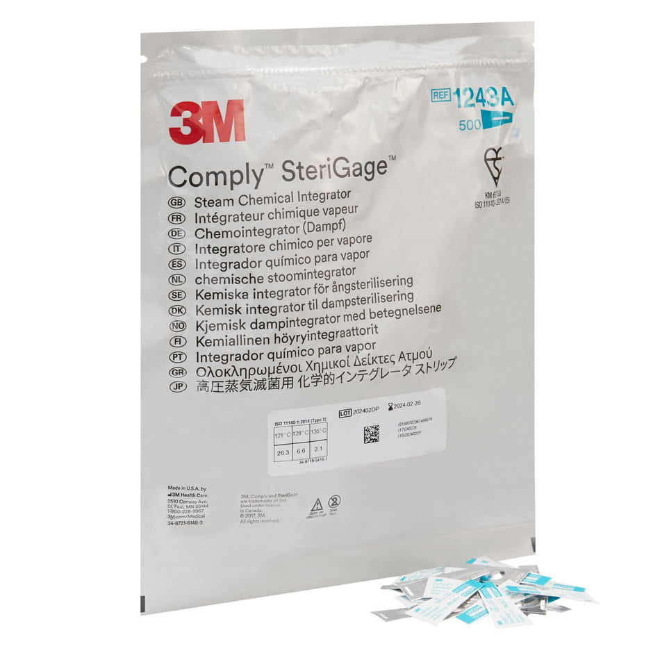 3M� Comply� SteriGage Chemical Integrator, Steam-Attest� Sterilization Chemical Integrator Strip Steam 2 Inch Length