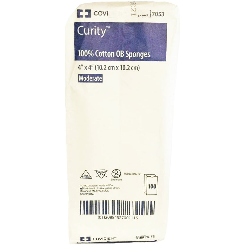 Curity� NonSterile OB Sponge, 4 x 4 Inch-OB Sponge Curity� 4 X 4 Inch 2-Ply NonSterile 20 per Pack