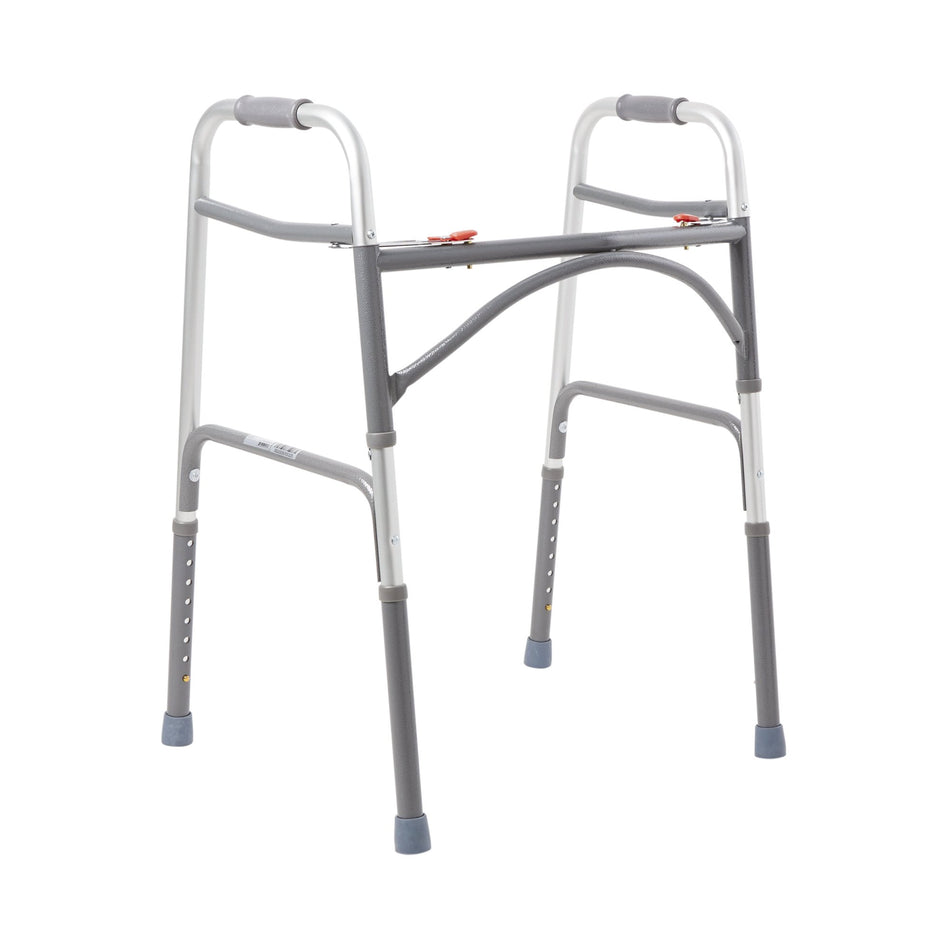 McKesson Steel Bariatric Folding Walker, 32� � 39 Inch Height-Bariatric Dual Release Folding Walker Adjustable Height McKesson Steel Frame 500 lbs. Weight Capacity 32-1/2 to 39 Inch Height