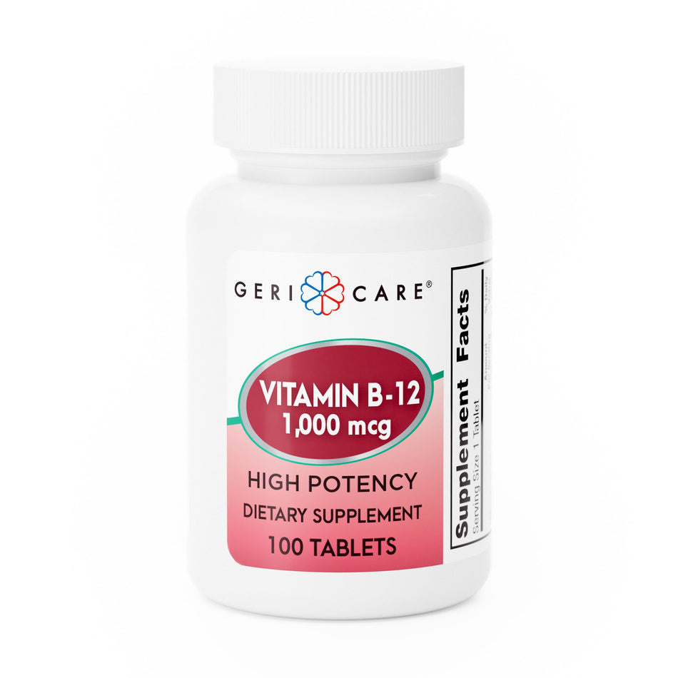 Geri-Care� Vitamin B-12 Supplement-"Vitamin Supplement Geri-Care� Vitamin B12 1,000 mcg Strength Tablet 100 per Bottle"