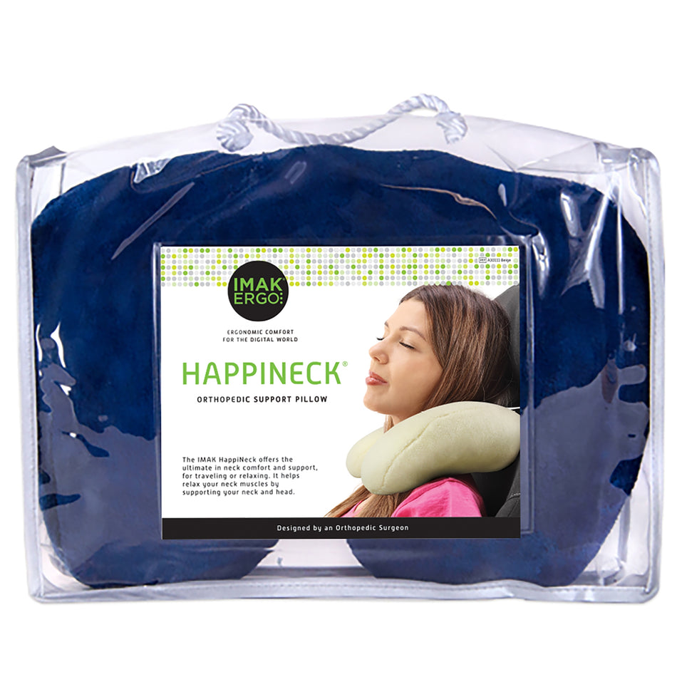 IMAK� Ergo HappiNeck� Crescent Neck Pillow, Blue-Crescent Neck Pillow IMAK� HappiNeck� Blue Reusable