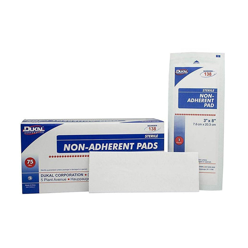 Dukal� Nonadherent Dressing, 3 x 8 inch-Non-Adherent Dressing Dukal� 3 X 8 Inch Sterile 1 per Pack