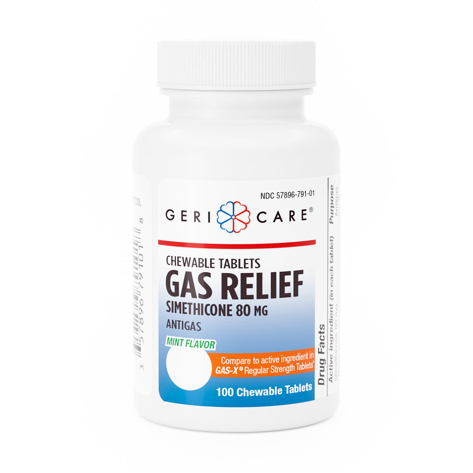 Geri-Care� Simethicone Gas Relief-Gas Relief 80 mg Strength Chewable Tablet 100 per Bottle