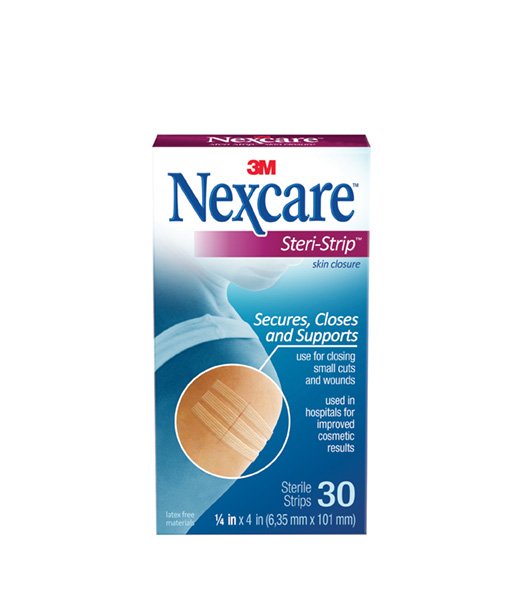 3M Nexcare Steri-Strip Skin Closures, Breathable, Sterile-Skin Closure Strip Nexcare� Steri-Strip� 1/4 X 4 Inch Ventilated Strip White