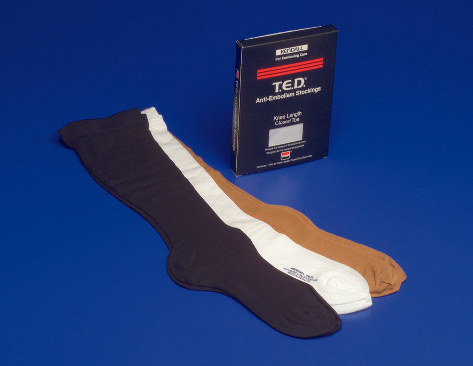 T.E.D.� Knee High Anti-embolism Stockings, Medium / Regular, Black-Anti-embolism Stocking T.E.D.� Knee High Medium / Regular Black Closed Toe