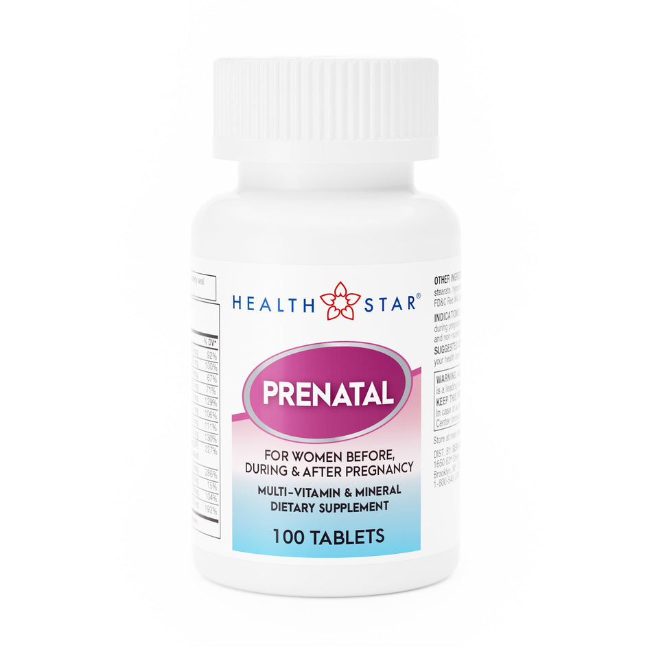 Health*Star� Prenatal Vitamin Supplement-Prenatal Vitamin Supplement HealthStar Tablet 100 per Bottle