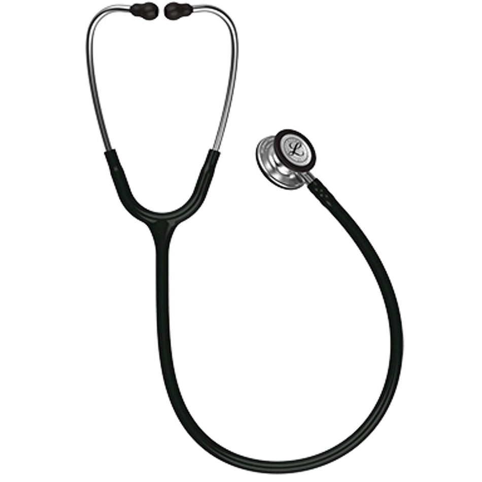 3M Littmann Classic III Monitoring Stethoscope, Black, 27 Inch, Single LumenTube-Clinician Stethoscope 3M� Littmann� Classic III� Black 1-Tube 27 Inch Tube Convertible Chestpiece