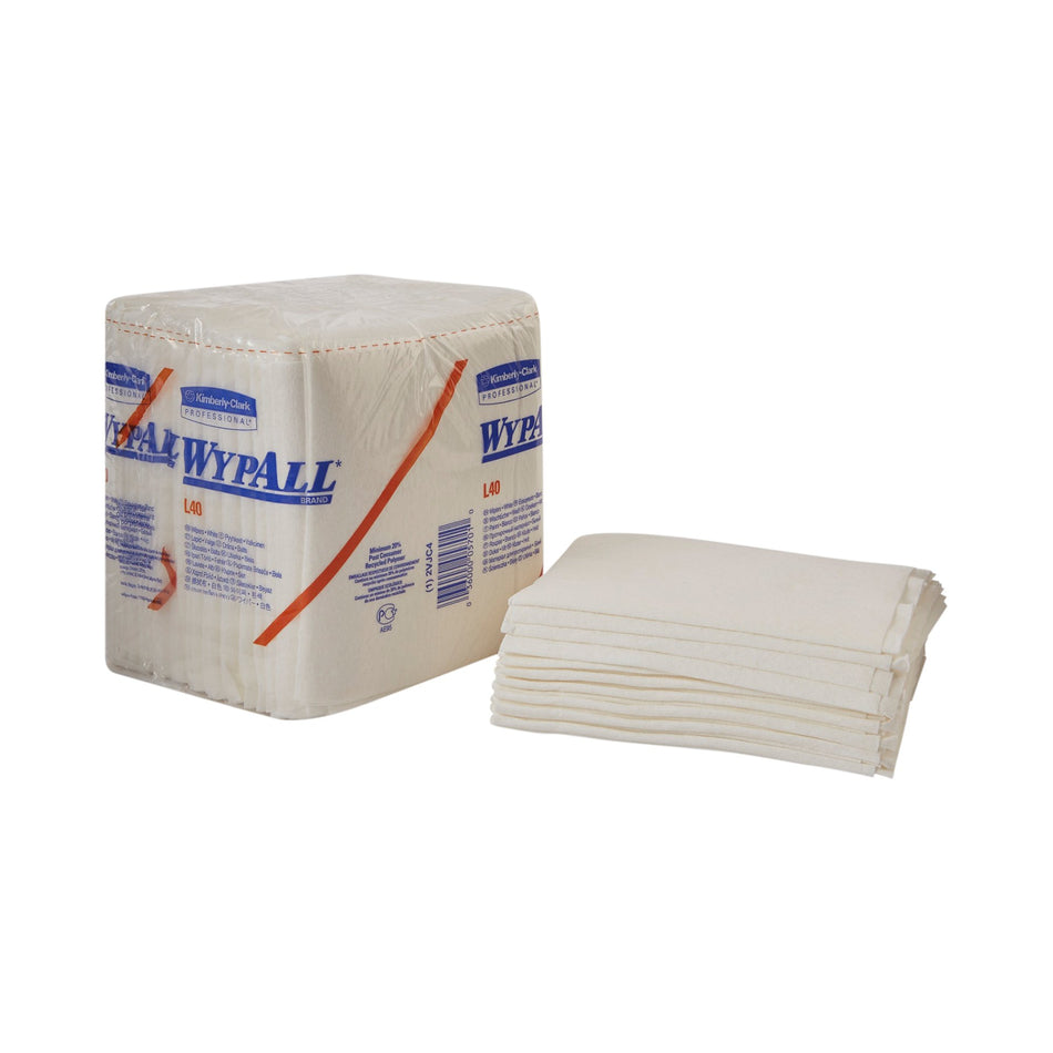 WypAll� L40 Towels-Task Wipe WypAll� L40 Light Duty White NonSterile Double Re-Creped 12 X 12-1/2 Inch Disposable