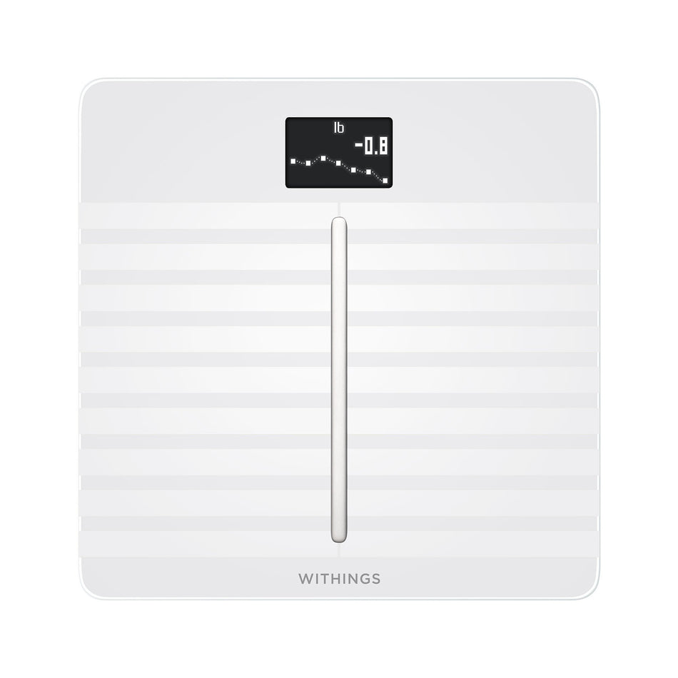 Withings Body Cardio Wifi Smart Scale, White-Cardio Body Composition Analyzer Step On Withings LCD Display 396 lbs. / 180 kg. White